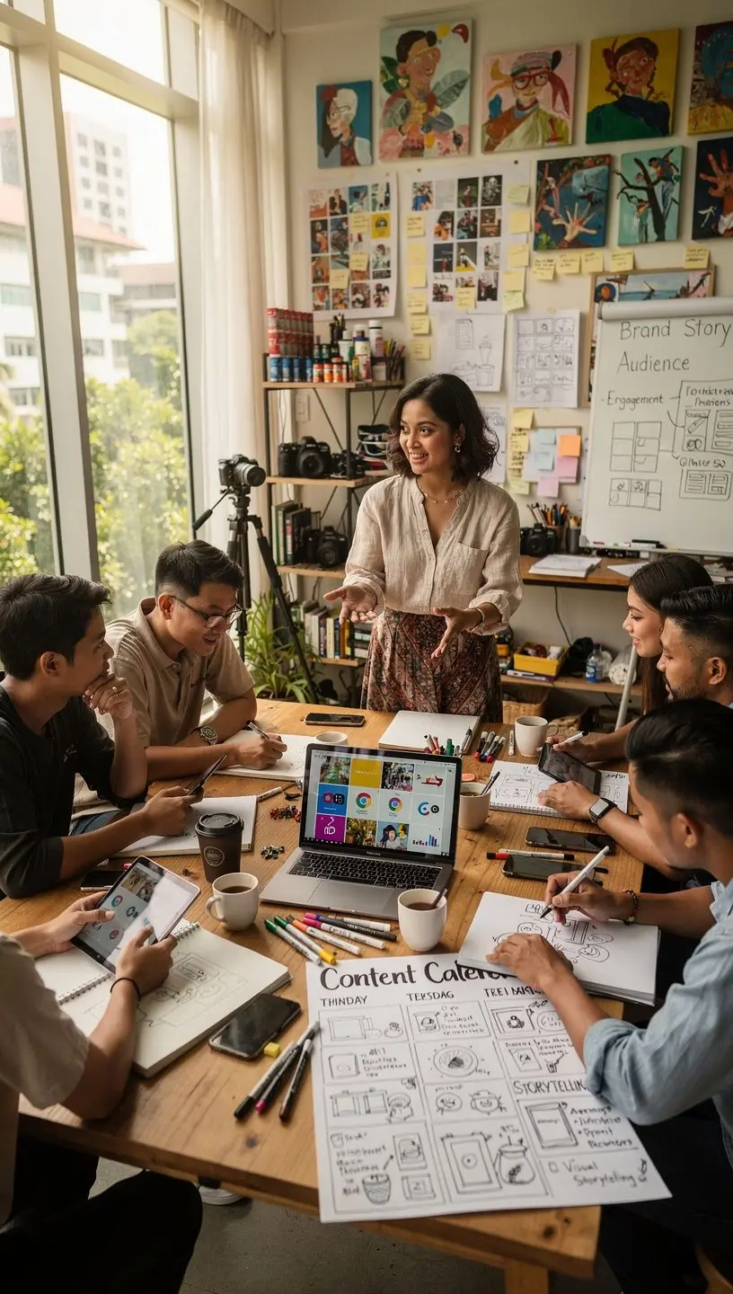 A laptop screen displaying analytics and insights from recent social media campaigns.